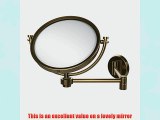 Allied Brass WM-6/5X-BBR 8-Inch Wall Mirror with 5x Magnification Extends 14-Inch Brushed Bronze