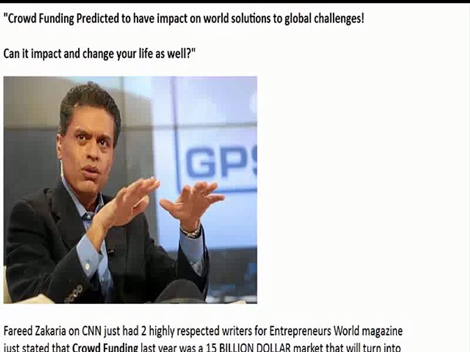 Crowdfunding Sites - Impact on Global Issues And Yours Too! - 720-922-3458