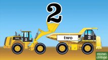 Wheel Loaders & Dump Trucks Teaching Numbers 1 to 10 - Learning Number Counting for Kids