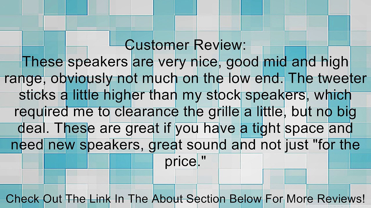 Pioneer TS-A878 3 1/2 Inch 2-Way Speakers Review