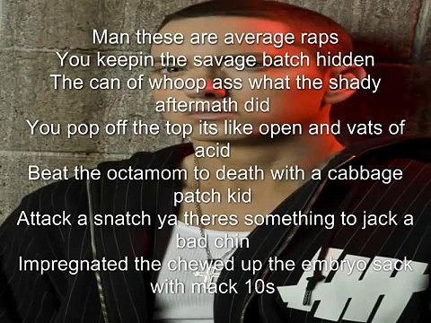 50 Cent Ft. Eminem - Psycho Lyrics On Screen