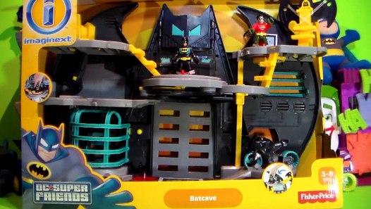 Batman Batcave Toy Unboxing Imaginext Batman Robin and Joker Figures ...