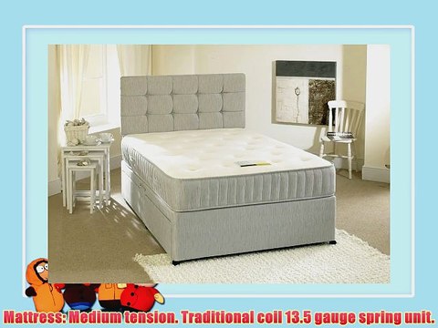 Happy Beds Contour Divan Bed Set With Spring Memory Foam Mattress 2 Drawers One Per Side Headboard