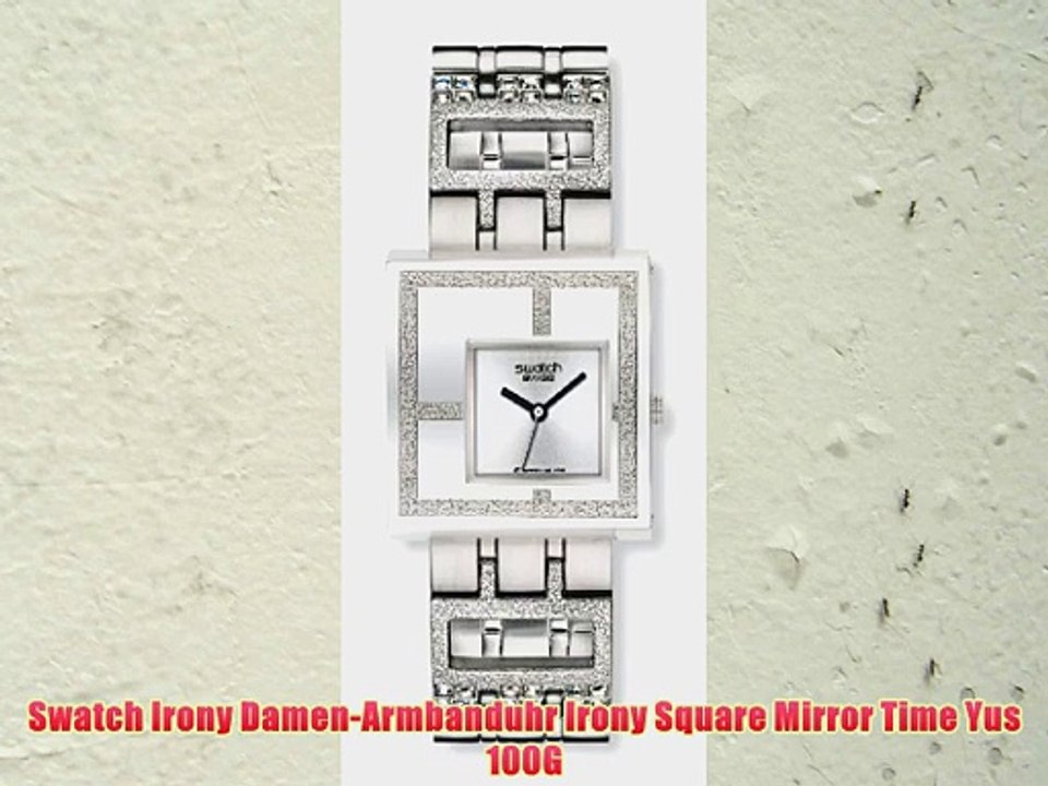 Swatch Irony Damen-Armbanduhr Irony Square Mirror Time Yus 100G