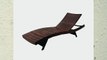 Best Selling Outdoor Adjustable Wicker Lounge Brown 1-Pack