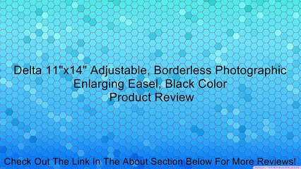 Delta 11"x14" Adjustable, Borderless Photographic Enlarging Easel, Black Color Review