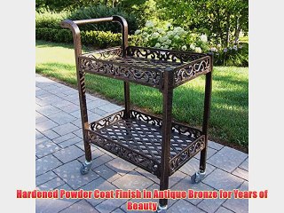 Oakland Living 6029-AB Mississippi Cast Aluminum Service Cart
