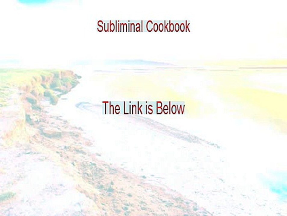 Subliminal Cookbook Free PDF - Subliminal Cookbooksubliminal cookbook