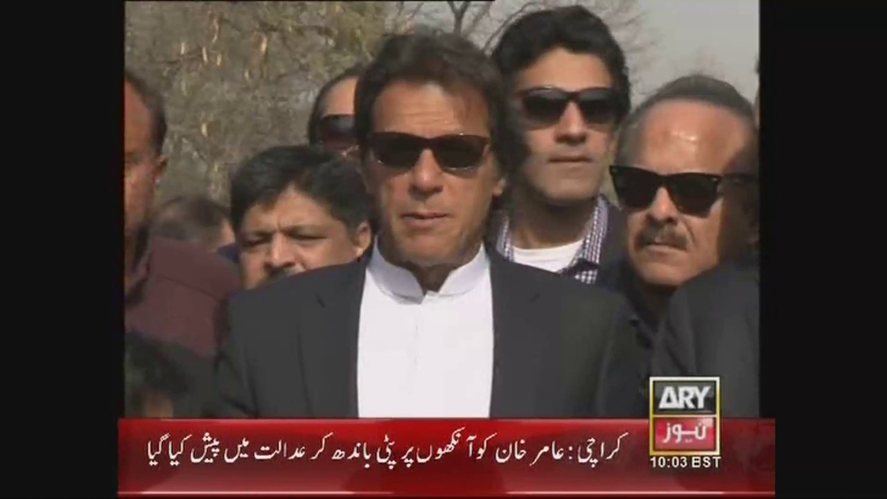 Chairman PTI Imran Khan Short Media Talk Islamabad 12 March 2015