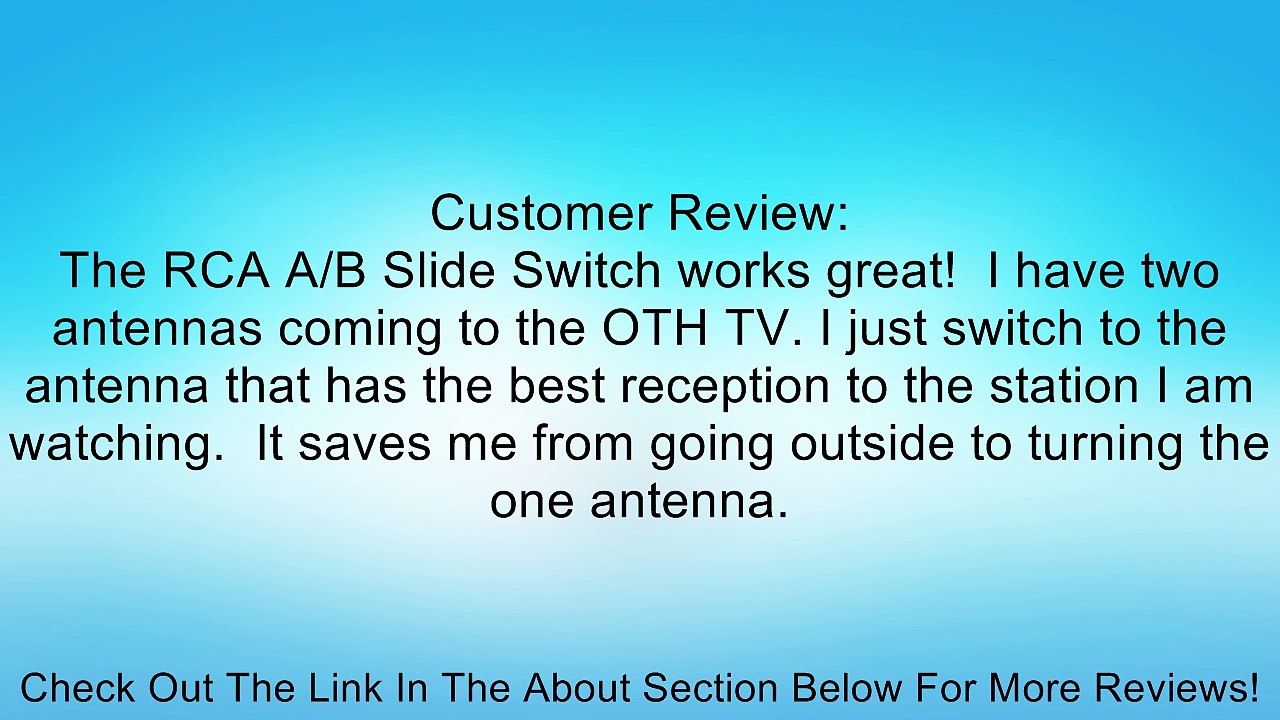 RCA VH71 A/B Slide Switch Review