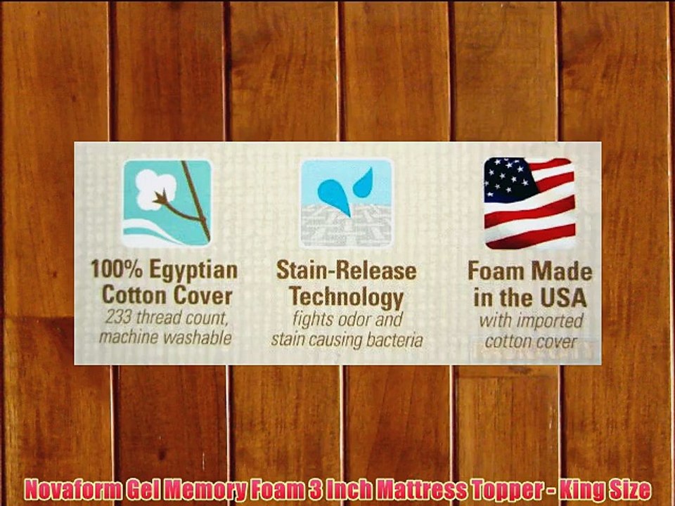 Novaform Gel Memory Foam 3 Inch Mattress Topper - King Size