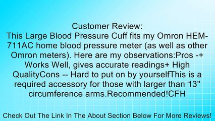 >Bp cf lg adl dig 13-17 in. Adult Cuff For Digital Blood Pressure Unit Review