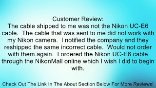 Nikon 25604 UC-E6 USB Cable Review