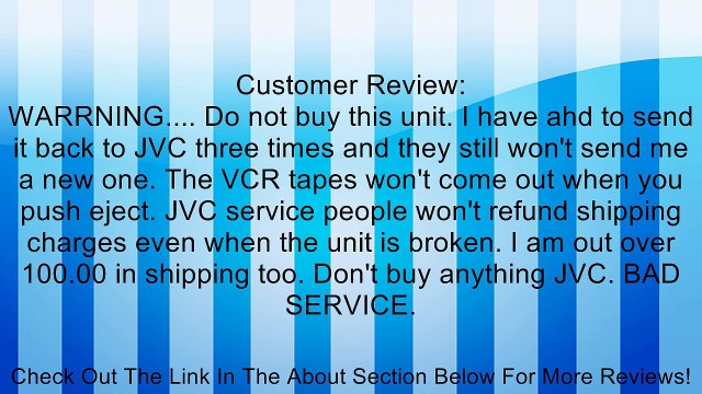 JVC HMDH40000U D-VHS HDTV Digital Video Recorder Review