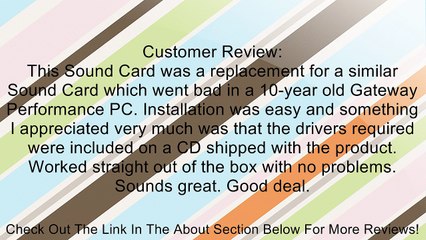 Creative Labs Sound Blaster Live! 5.1 PCI Sound Card SB0200 0R533 Review