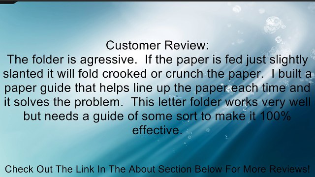 Martin Yale Desktop Letter/Half Folder, Gray (PREP6400) Review