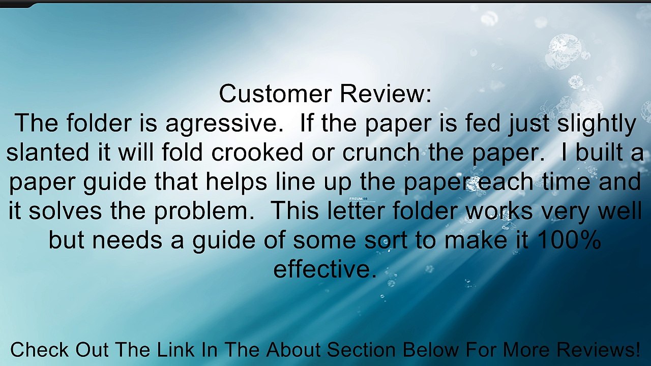 Martin Yale Desktop Letter/Half Folder, Gray (PREP6400) Review