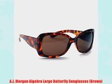A.J. Morgan Algebra Large Butterfly Sunglasses (Brown)