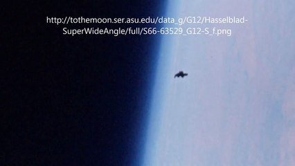 Black Knight Satellite seen in Gemini 12 photo