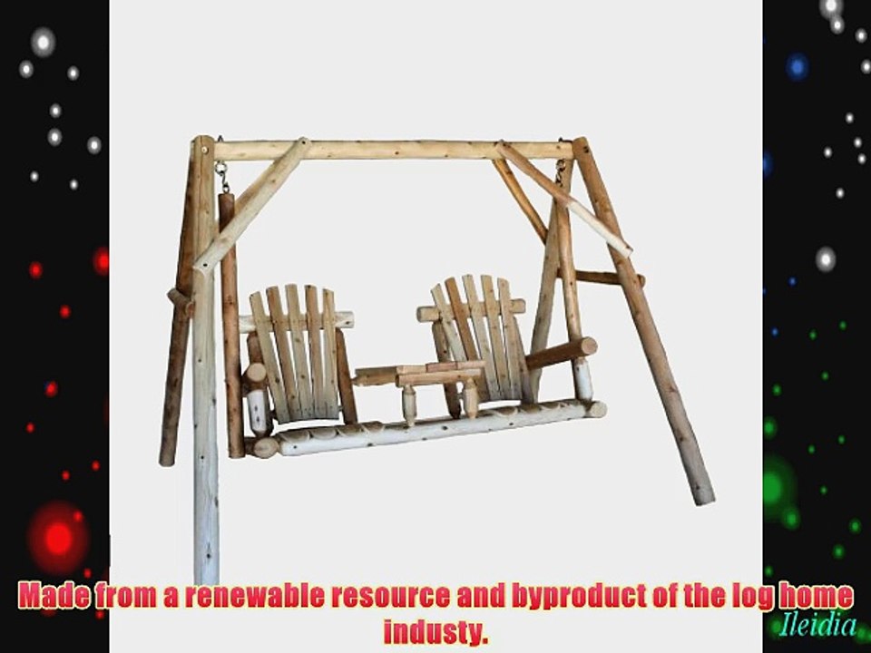 Lakeland Mills CFU19 5 Foot Cedar Log Tete-A-Tete Swing - Natural