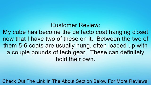 Fellowes Mesh Partition Additions Double Coat Hook, Black (75903) Review