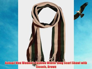 Download Video: AshopZ Men Women's Fashion Winter Long Scarf Shawl with Tassels Brown