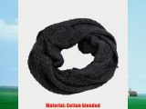 EOZY Corn Niblet 2 Circle Cable Knit Cowl Neck Shawl Wraps Scarves Dark Gray