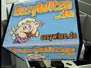 Office employee fights with computer