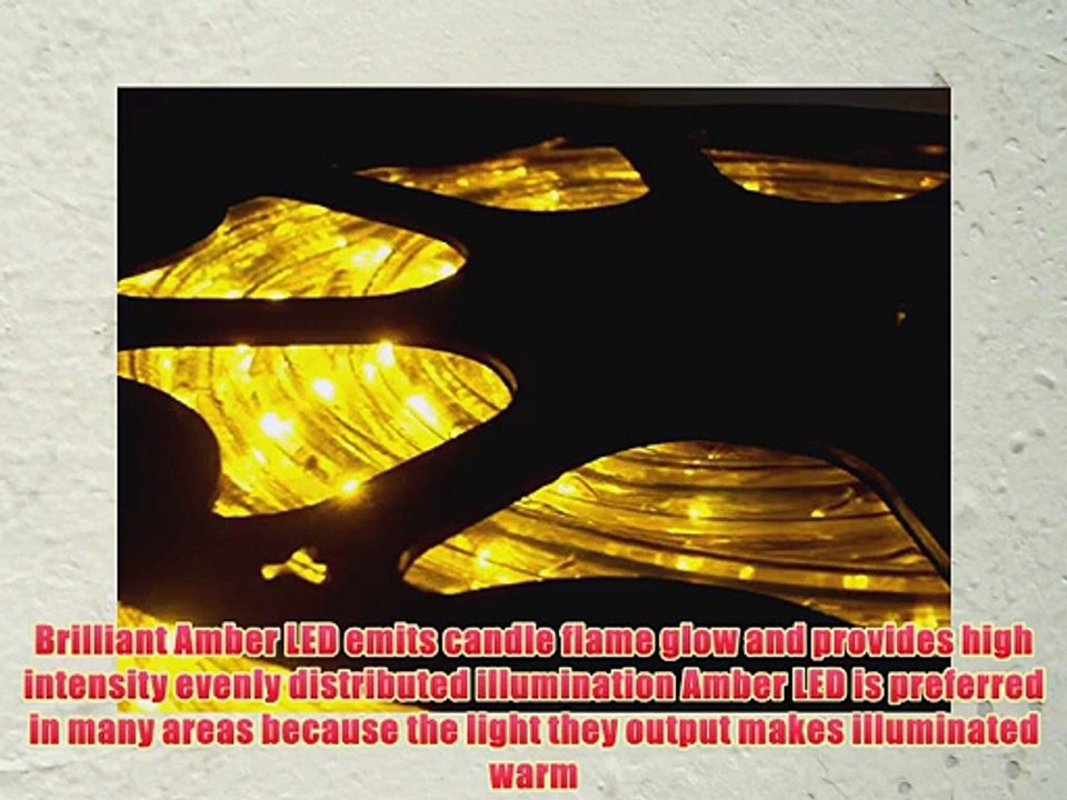 150FT BRILLIANT AMBER 3 WIRE CHASING LED ROPE LIGHT KIT. CHRISTMAS LIGHTING. OUTDOOR ROPE LIGHTING