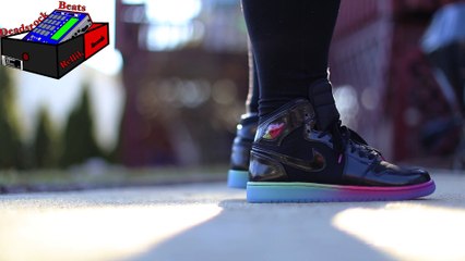 Jordan AJ 1 High Premium - Girls' Grade School On Feet