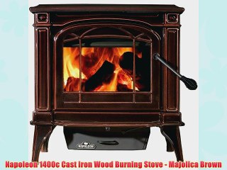 Napoleon 1400c Cast Iron Wood Burning Stove - Majolica Brown