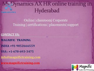 ms dynamics ax HR online training in Hyderabad