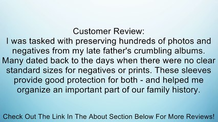 Adorama 3 1/4" x 4 1/4" Archival Plastine Envelopes, Holds a Single 3.25x4.25" Frame, Pack of 100. Review