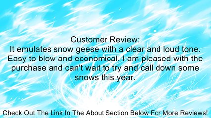 Haydel's Game Calls Blue & Snow Goose Call Review