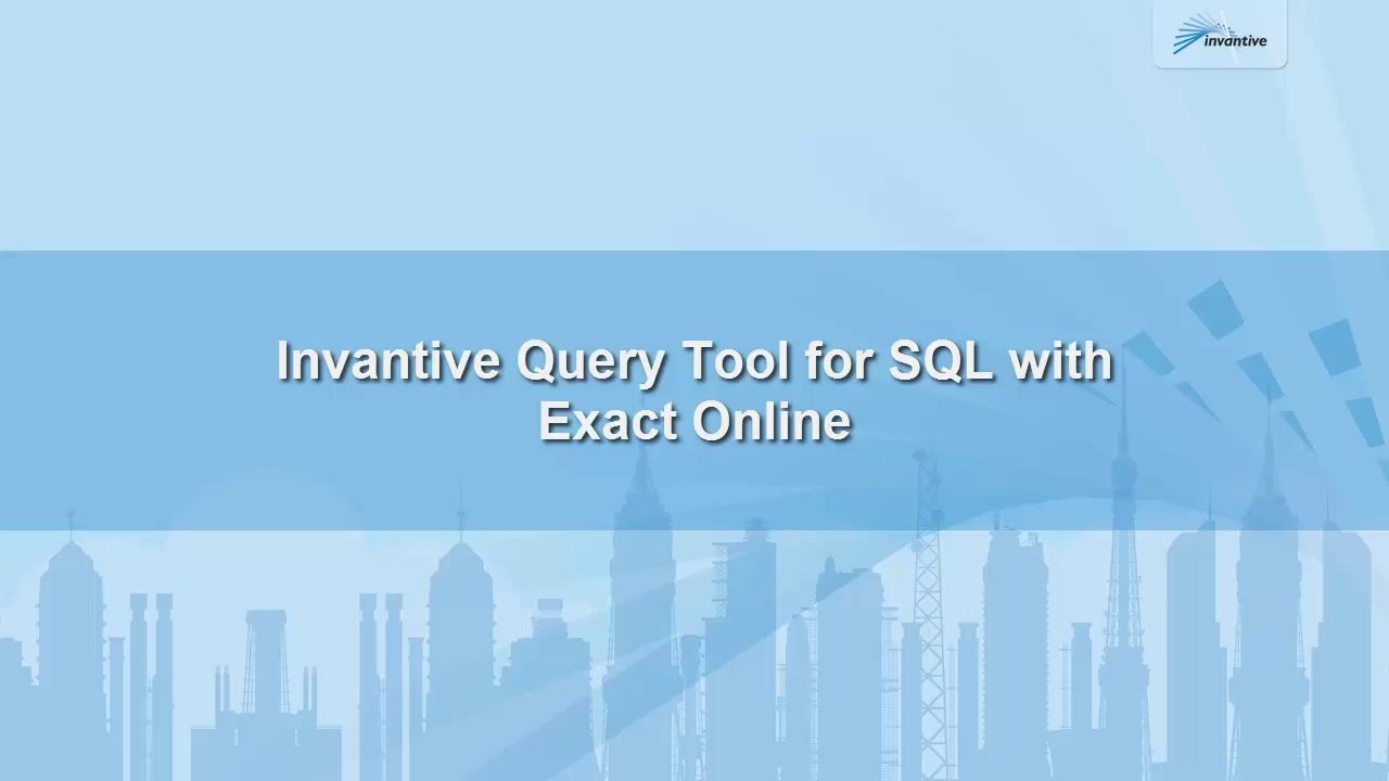 Invantive Query Tool for SQL with Exact Online