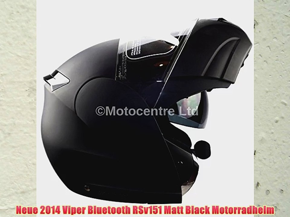 Neue 2014 Viper Bluetooth RSv151 Matt Black Motorradhelm