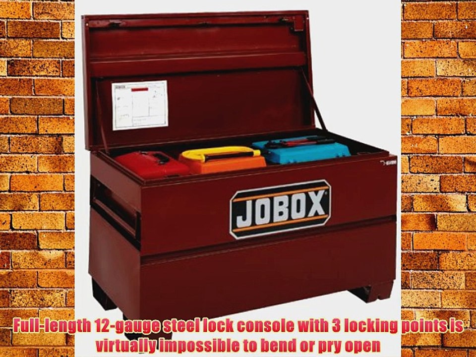 Jobox 48in. Heavy-Duty Steel Chest - Site-Vault Security System 15.4 Cu. Ft. 48in.W x 24in.D