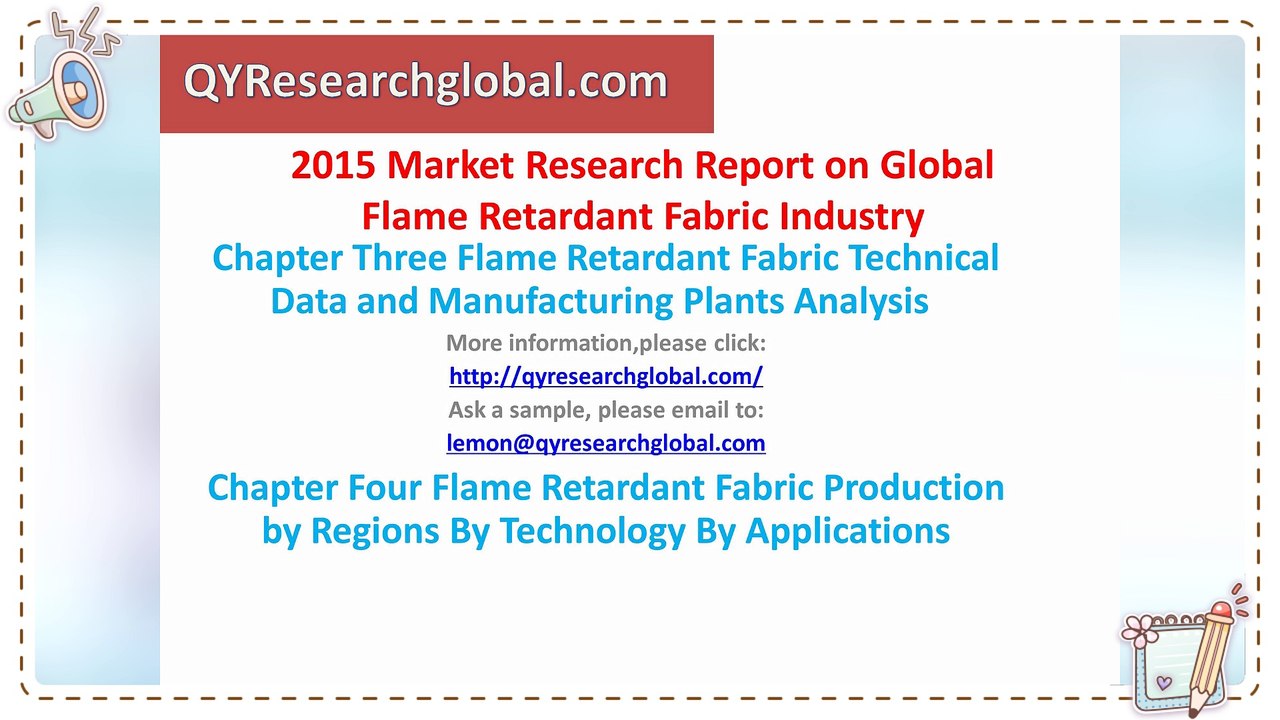 QYResearch-2015 Market Research Report on Global Flame Retardant Fabric Industry