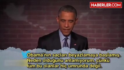 Obama Kendisi Hakkında Yazılan Kötü Tweetleri Okudu