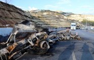 Patlayan Lpg Tankerinin Alevleri 50 Metre Uzağındaki Kamyonu Kül Etti
