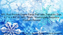 NFL Rod Pocket Drape Panel Pair with Tiebacks Size: 41