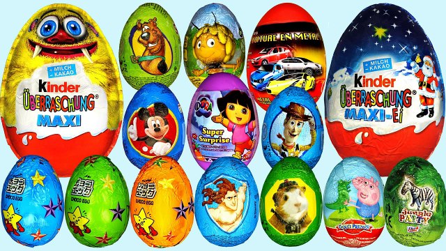 60 Surprise eggs Kinder Surprise Dora the Explorer Peppa Pig Mickey Mouse clubhouse