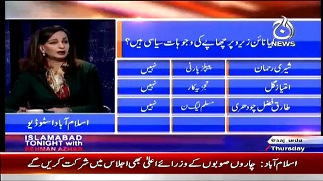 Islamabad Tonight With Rehman Azhar (Kiya Senate Apni Zimedari Ada Kr Sake Gi.. ) – 12th March 2015