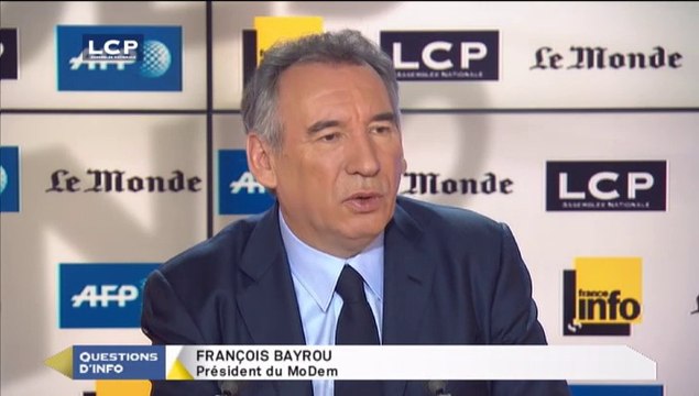 François Bayrou, invité de Questions d'Info sur LCP - 040315