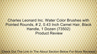 Charles Leonard Inc. Water Color Brushes with Pointed Rounds, # 2, 0.43 Inch Camel Hair, Black Handle, 1 Dozen (73502) Review