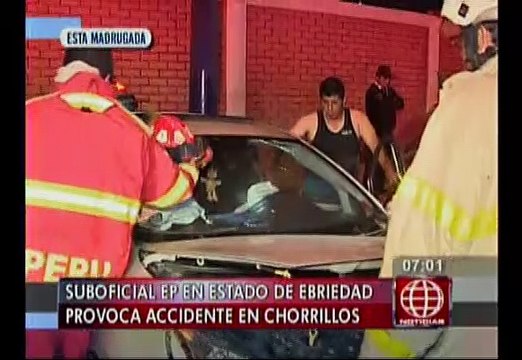 Militar completamente ebrio causó accidente que dejó 3 heridos