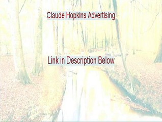 Claude Hopkins Advertising Free PDF [Get It Now]