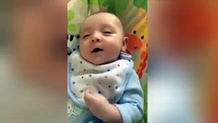 Incredible 7 month old baby saying hello