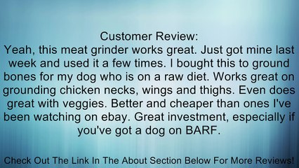 Waring Die Cast Meat Grinder MG 855 Review