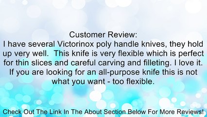 Victorinox Cutlery 7-Inch Fillet Knife, Small Black Poly Handle Review